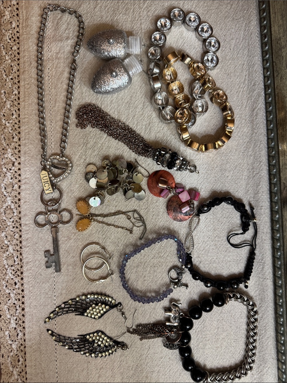 Jewelry Bundle of Bracelets, Earrings and other misc, all costume jewelry.